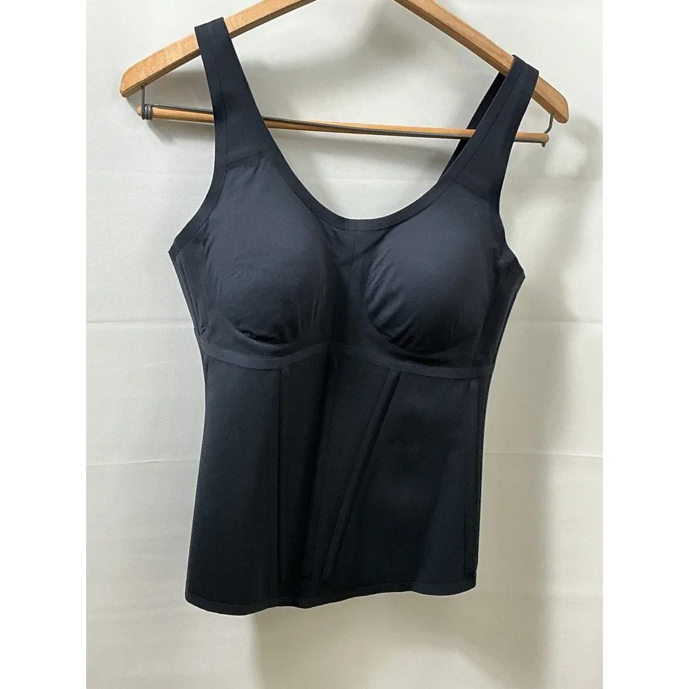 Honeylove LiftWear Cami Onyx Black Supportive Smoothing Tank Top Size L - Picture 3 of 9